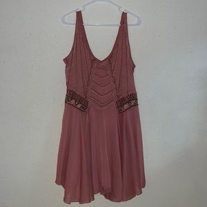 NWT Free People | Beaded Pink Dress